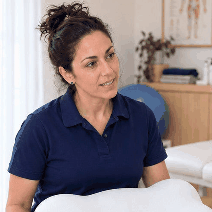 Chiara Moretti, fisioterapista, con la Nuvola Cervicale