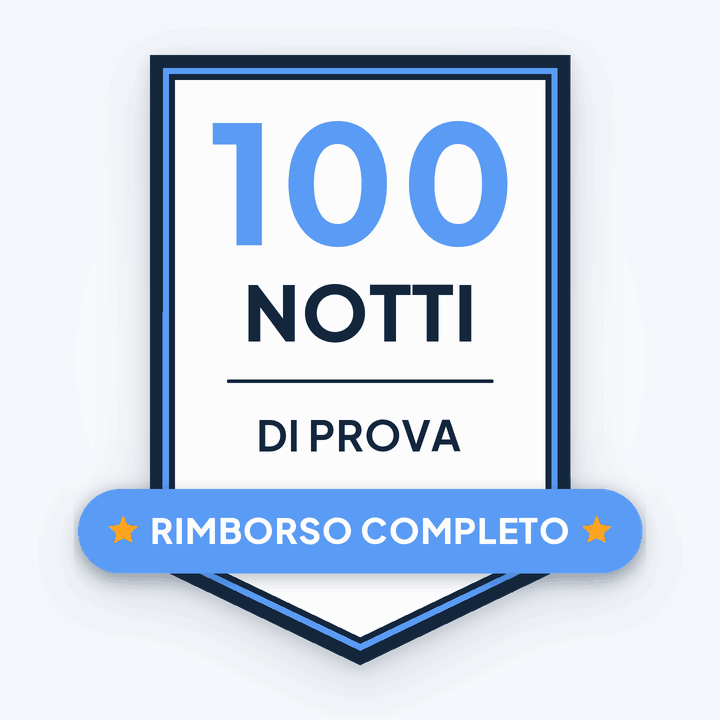 100 notti di prova, rimborso completo